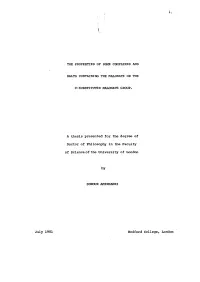 The Properties of Some Complexes and Salts