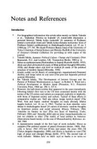 Notes and References