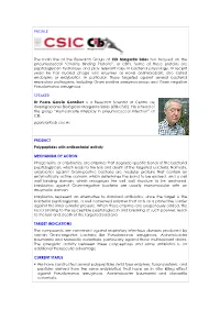 PROFILE the Main Line of the Research Group at CIB Margarita