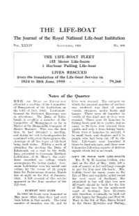 THE LIFE-BOAT the Journal of the Royal National Life-Boat Institution