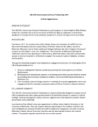 UB-JHU Fellowship: Community Archives Program