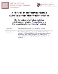 A Portrait of Terrestrial Volatile Evolution from Mantle Noble Gases