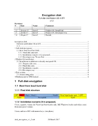 Encryption Disk Full Disk and Hidden OS in EFI V1.2 Revisions N Date Name Comment