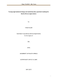 Fusing Organisational Change and Leadership Into a Practical Roadmap for South-African Organisations
