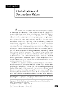 Globalization and Postmodern Values