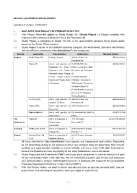 PRIVACY STATEMENT RECRUITMENT Last Date of Revision: 01/06/2019 1. WHO DOES THIS PRIVACY STATEMENT APPLY TO? 1.1 This Privacy