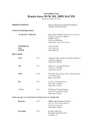 Ramiro Isaza, DVM, MS, MPH, DACZM (Updated October 29, 2013)