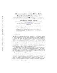Representation of the Dirac Delta Function in C(R)