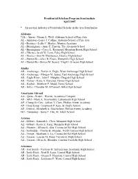 Semifinalists for the Presidential Scholars Program (2005) (PDF)
