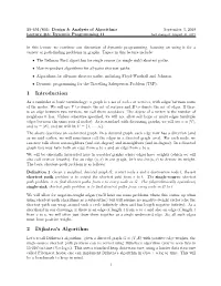1 Introduction 2 Dijkstra's Algorithm