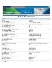 2018 RIC Attendees