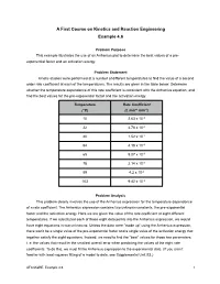 A First Course on Kinetics and Reaction Engineering Example 4.6