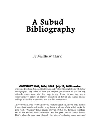 A Subud Bibliography
