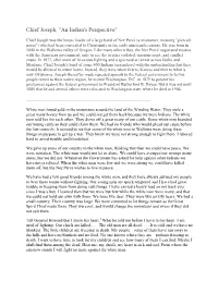 Chief Joseph, "An Indian's Perspective"
