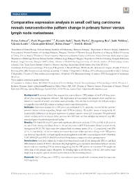 Comparative Expression Analysis in Small Cell Lung Carcinoma Reveals Neuroendocrine Pattern Change in Primary Tumor Versus Lymph Node Metastases