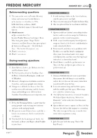 Freddie Mercury Answer Key Level 5