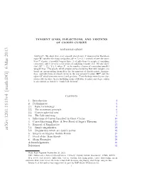 Tangent Lines, Inflections, and Vertices of Closed Curves