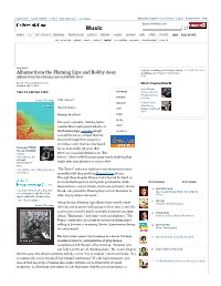 Albums from the Flaming Lips and Bobby Avey on Nytimes.Com