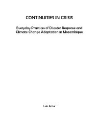 Continuities in Crisis : Everyday Practices of Disaster Response and Climate Change Adaptation in Mozambique