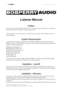 Listener Manual