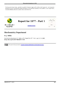 Report for 1977 - Part 1