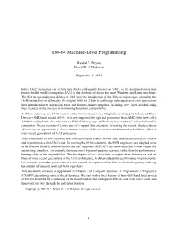 X86-64 Machine-Level Programming∗