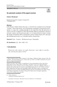 An Axiomatic Analysis of the Papal Conclave