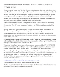 Assignment 4 Resources for POWER KEYS.Pdf