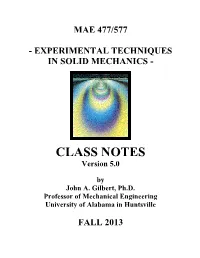 CLASS NOTES Version 5.0