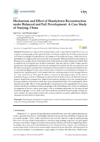 Mechanism and Effect of Shantytown Reconstruction Under Balanced