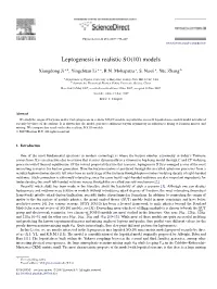 Leptogenesis in Realistic SO(10) Models