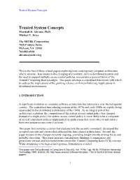 Trusted System Concepts