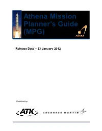 Athena Mission Planner’S Guide (MPG)
