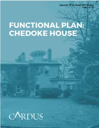 CHEDOKE HOUSE Appendix "B" to Report PED19168(A) Page 2 of 73