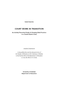 Court Work in Transition
