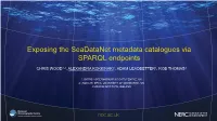 Exposing the Seadatanet Metadata Catalogues Via SPARQL Endpoints