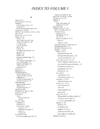 Index to Volume I