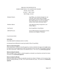 Of 4 MINUTES of the MEETING of the BOARD of DIRECTORS OF