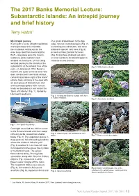 Subantarctic Islands: an Intrepid Journey and Brief History Terry Hatch1