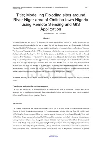 Modelling Flooding Sites Around River Niger Area of Onitsha Town Nigeria Using Remote Sensing and GIS Application Dr Sylvanus Iro, Dr C.E Ezedike