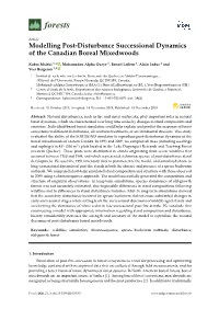 Modelling Post-Disturbance Successional Dynamics of the Canadian Boreal Mixedwoods