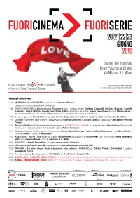 Programma FUORICINEMA FUORISERIE 2019.Pdf