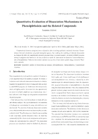Quantitative Evaluation of Dissociation Mechanisms in Phenolphthalein and the Related Compounds