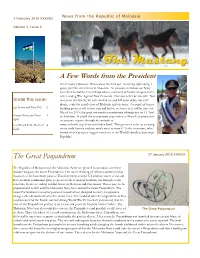 The Mustangmustang a Few Words from the President It’S All Ready February? Where Does the Time Go? Zooming Right Along, I Guess, Just Like Events Here in Molossia