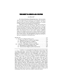 The Right to Science and Culture