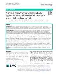 A Unique Temporary Collateral Pathway Between Carotid-Vertebrobasilar