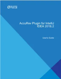 Accurev Plugin for Intellij IDEA 2018.2