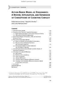 Action-Based Model of Dissonance: a Review, Integration, and Expansion of Conceptions of Cognitive Conflict