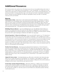 Additional Resources