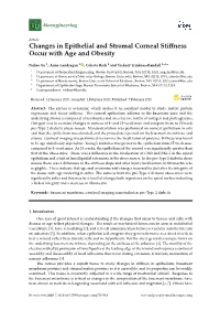 Changes in Epithelial and Stromal Corneal Stiffness Occur with Age